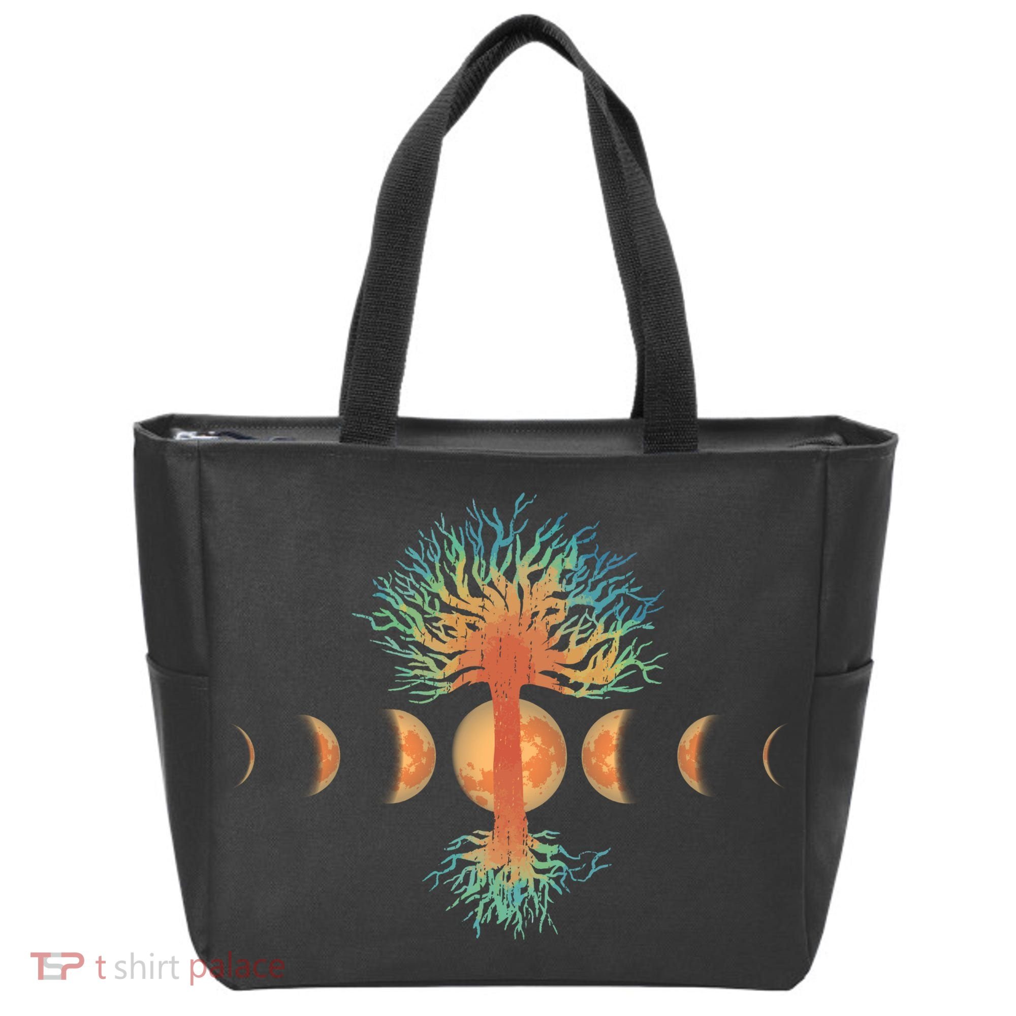 Moon Phases Tree Of Life Tote Bag