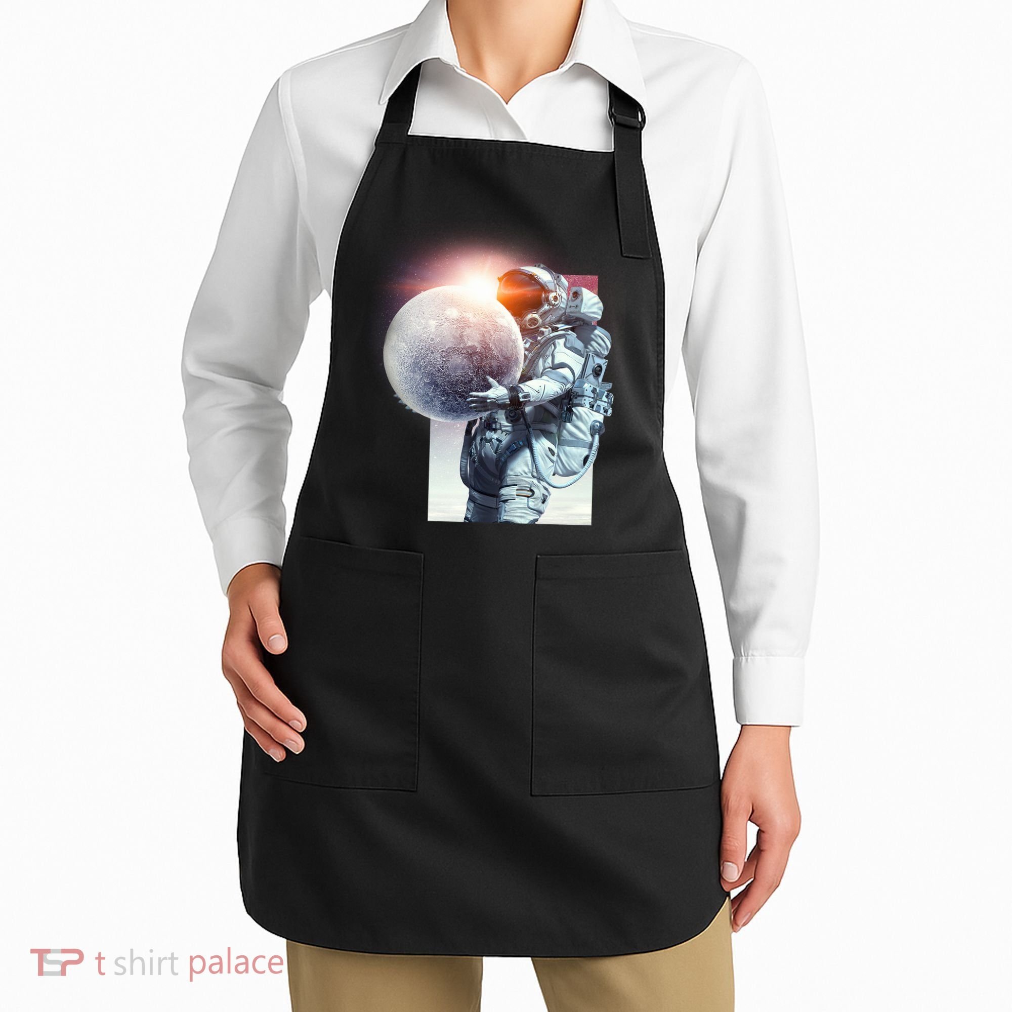 Moon Play Graphic Apron