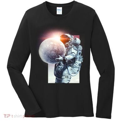 Moon Play Graphic Women's Long Sleeve Shirt