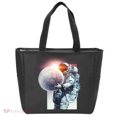Moon Play Graphic Tote Bag