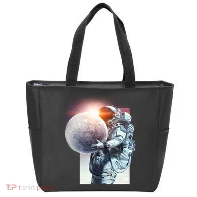 Moon Play Graphic Tote Bag