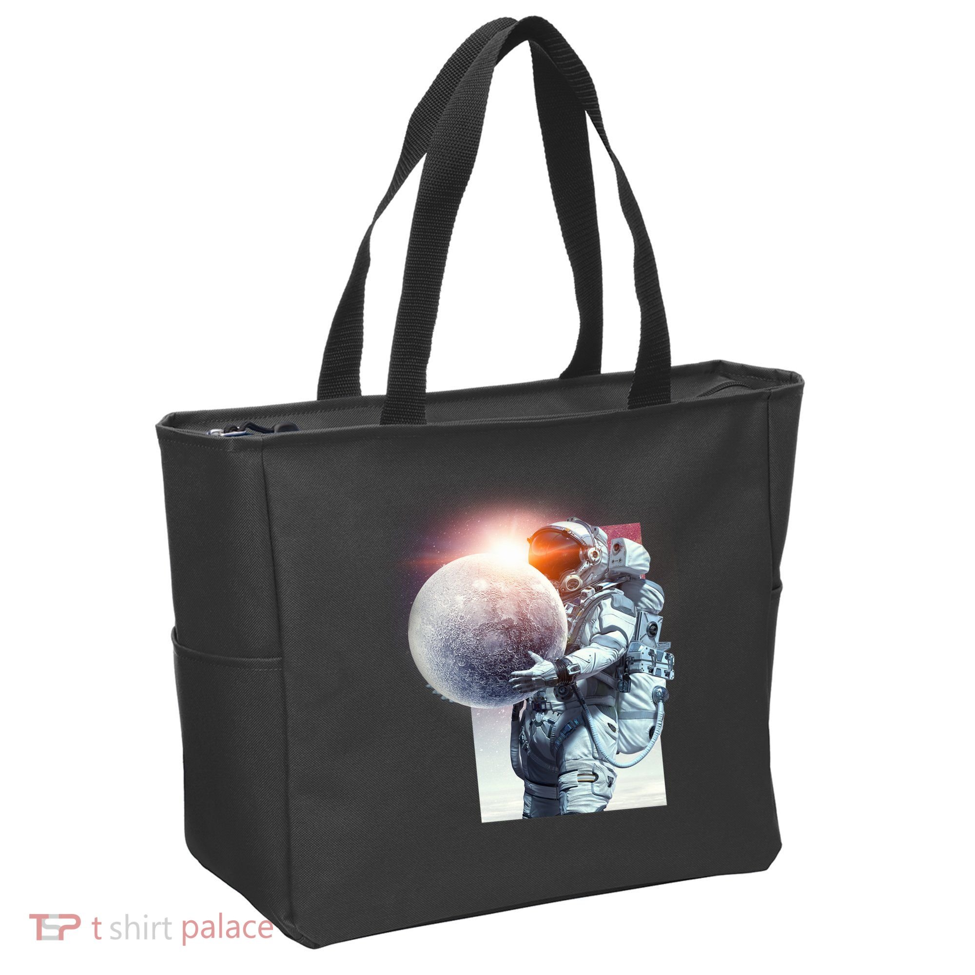 Moon Play Graphic Tote Bag