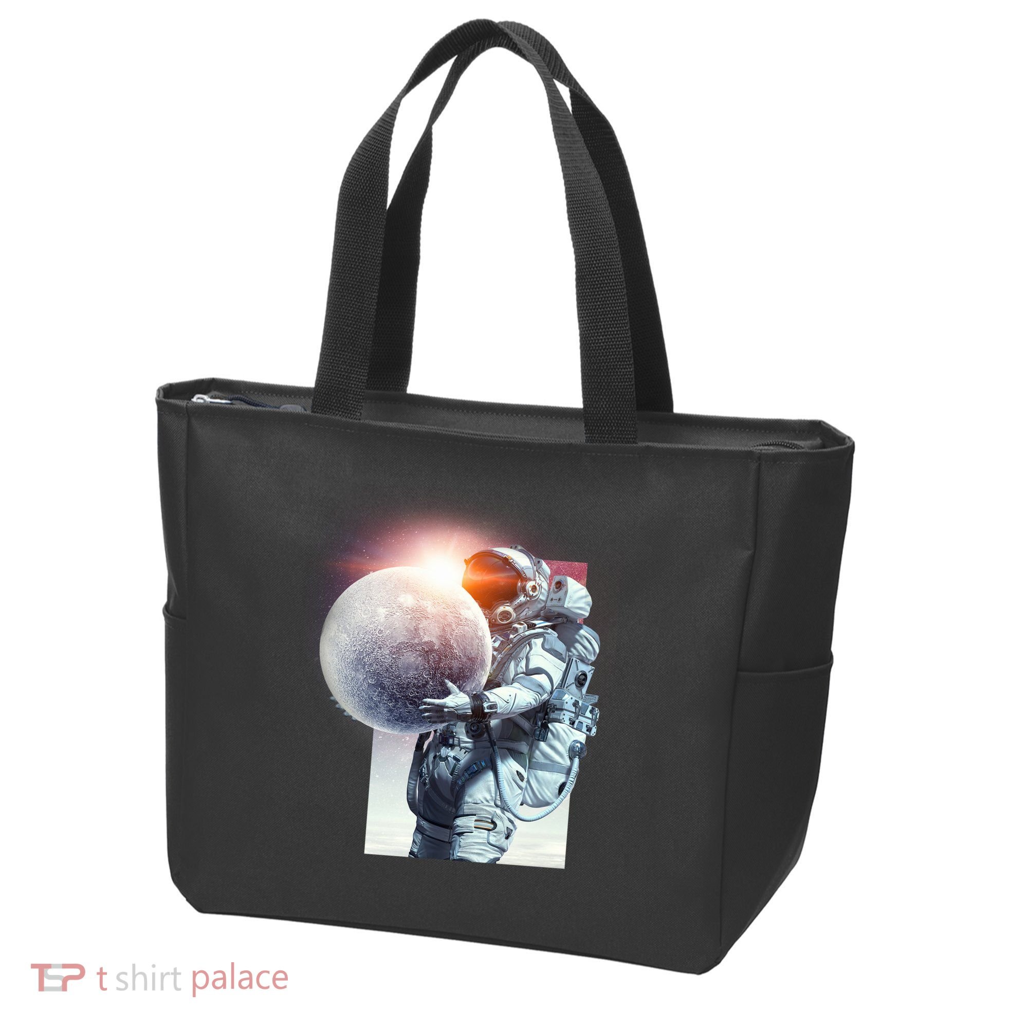 Moon Play Graphic Tote Bag