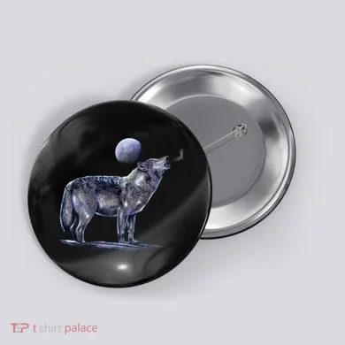 Moon Wolf Button