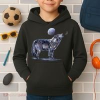 Moon Wolf Kids Hoodie thumb 2