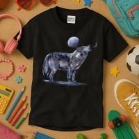 Moon Wolf Kids T-Shirt thumb 3