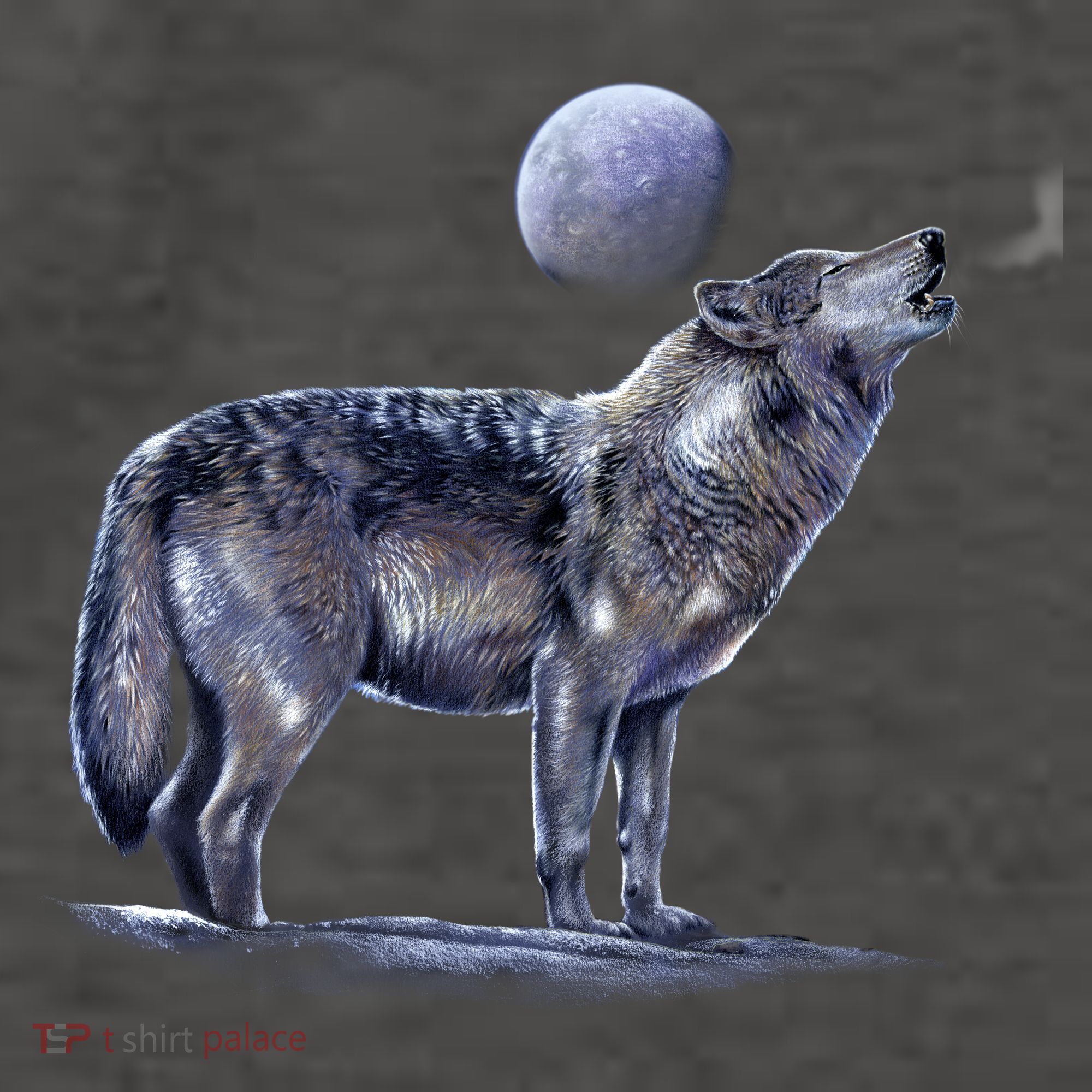 Moon Wolf Vector Backpack