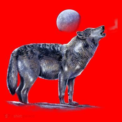 Moon Wolf Santa Hat