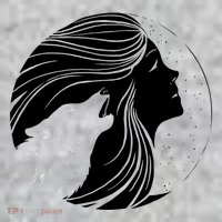 Moon Wolf Illustration The Baniff Cuffed Pom Beanie thumb 2