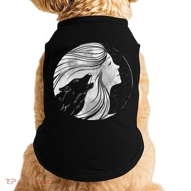 Moon Wolf Illustration Doggie Tank