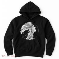 Moon Wolf Illustration Hoodie thumb 0