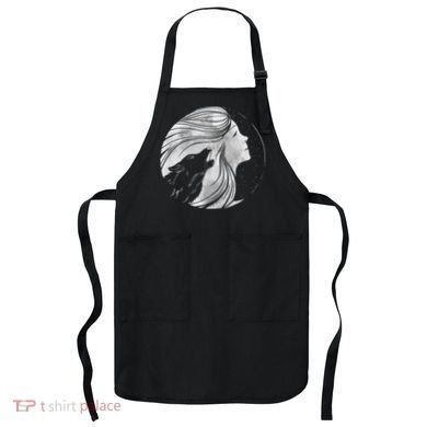 Moon Wolf Illustration Apron
