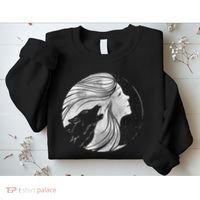 Moon Wolf Illustration Sweatshirt thumb 2