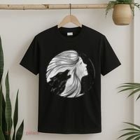 Moon Wolf Illustration T-Shirt thumb 2