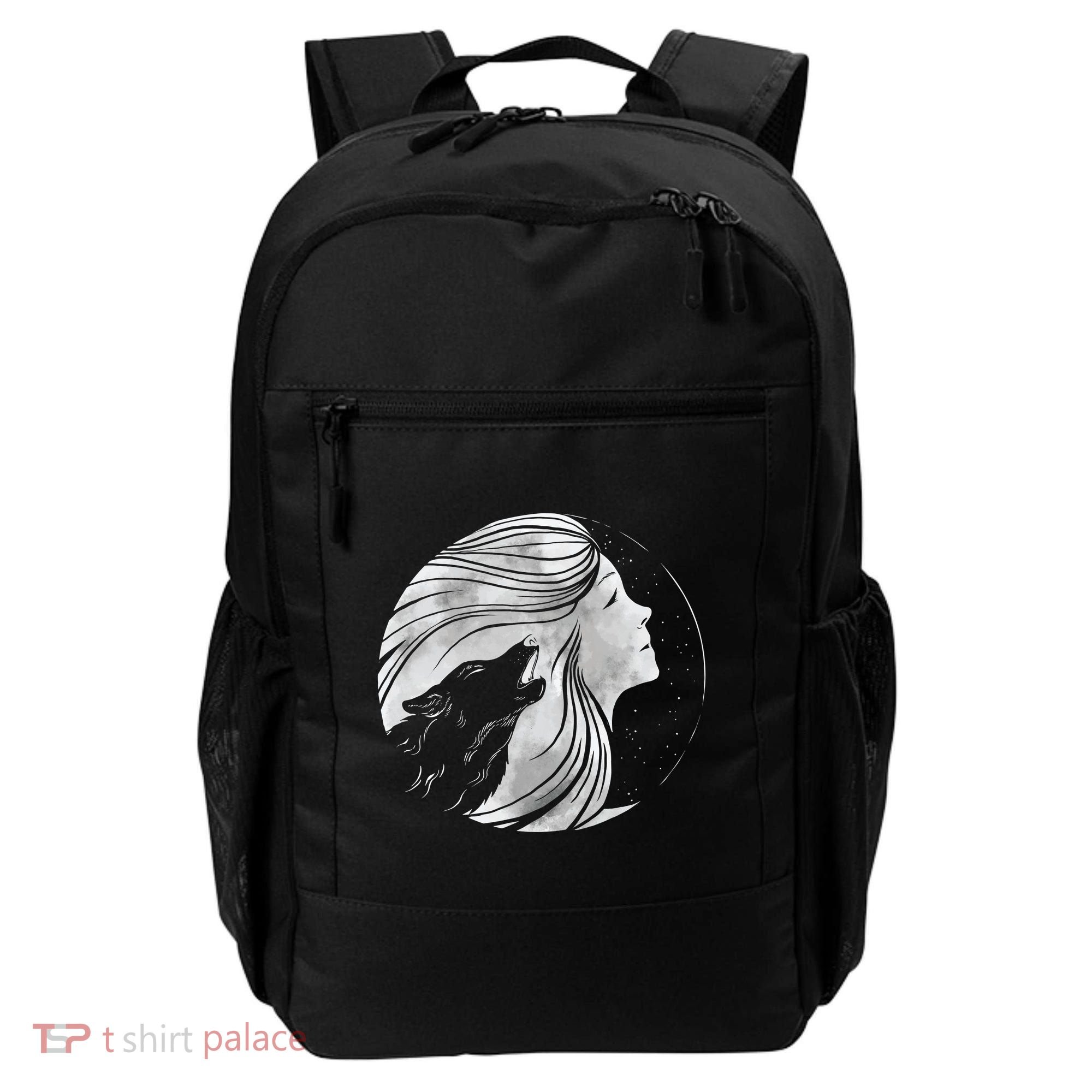 Moon Wolf Illustration Backpack