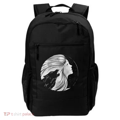 Moon Wolf Illustration Backpack