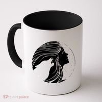 Moon Wolf Illustration Coffee Mug thumb 0