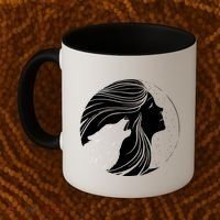 Moon Wolf Illustration Coffee Mug thumb 2