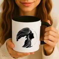 Moon Wolf Illustration Coffee Mug thumb 3