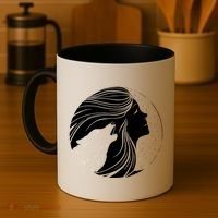Moon Wolf Illustration Coffee Mug thumb 4