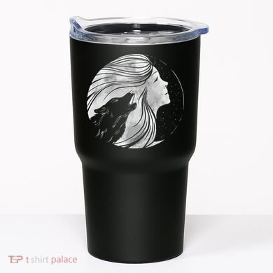 Moon Wolf Illustration Tumbler