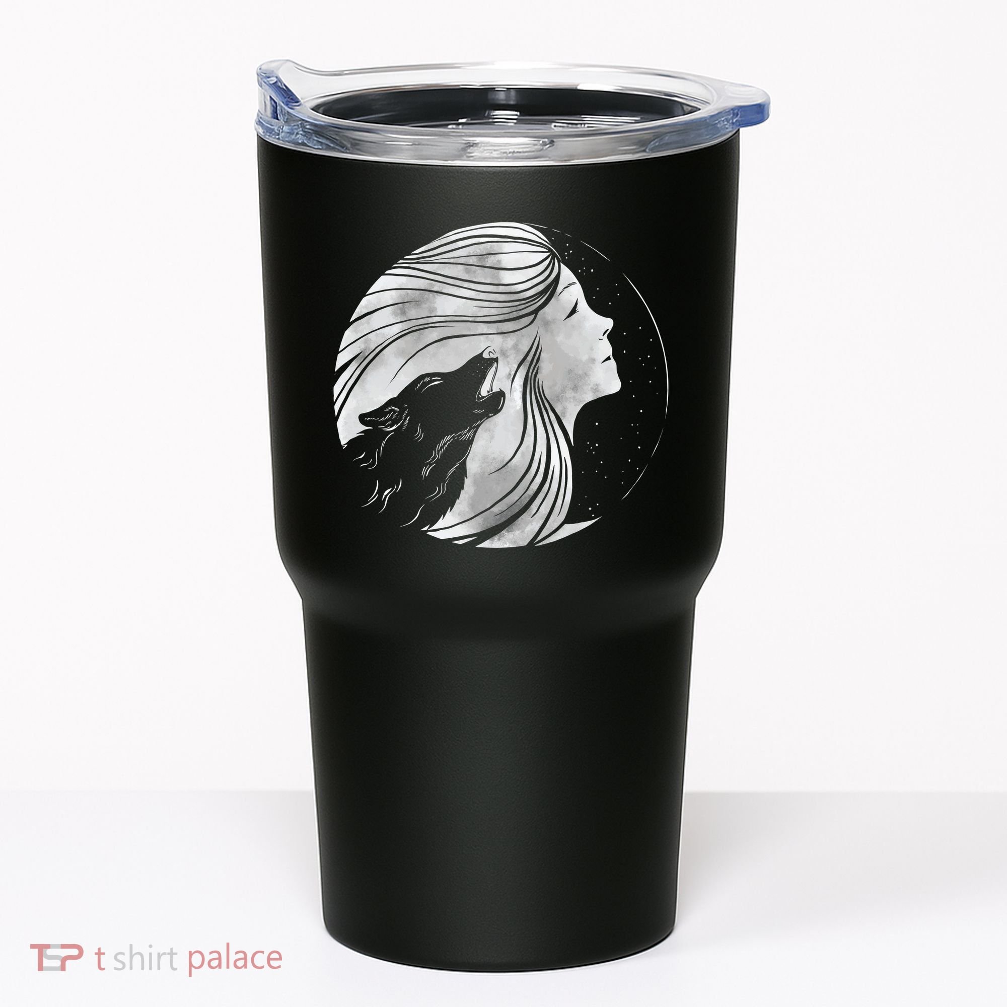 Moon Wolf Illustration Tumbler