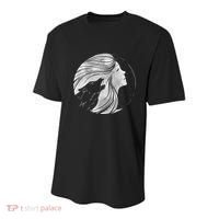 Moon Wolf Illustration Youth Performance Sprint T-Shirt thumb 0
