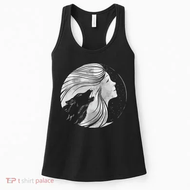 Moon Wolf Illustration Women's Tank Top