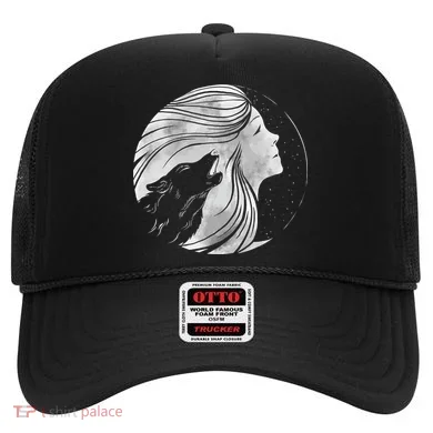 Moon Wolf Illustration Hat