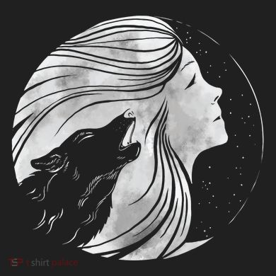 Moon Wolf Illustration Hat