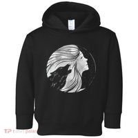 Moon Wolf Illustration Toddler Hoodie thumb 0
