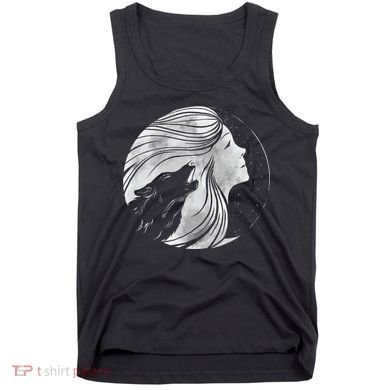 Moon Wolf Illustration Tank Top