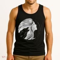 Moon Wolf Illustration Tank Top thumb 3