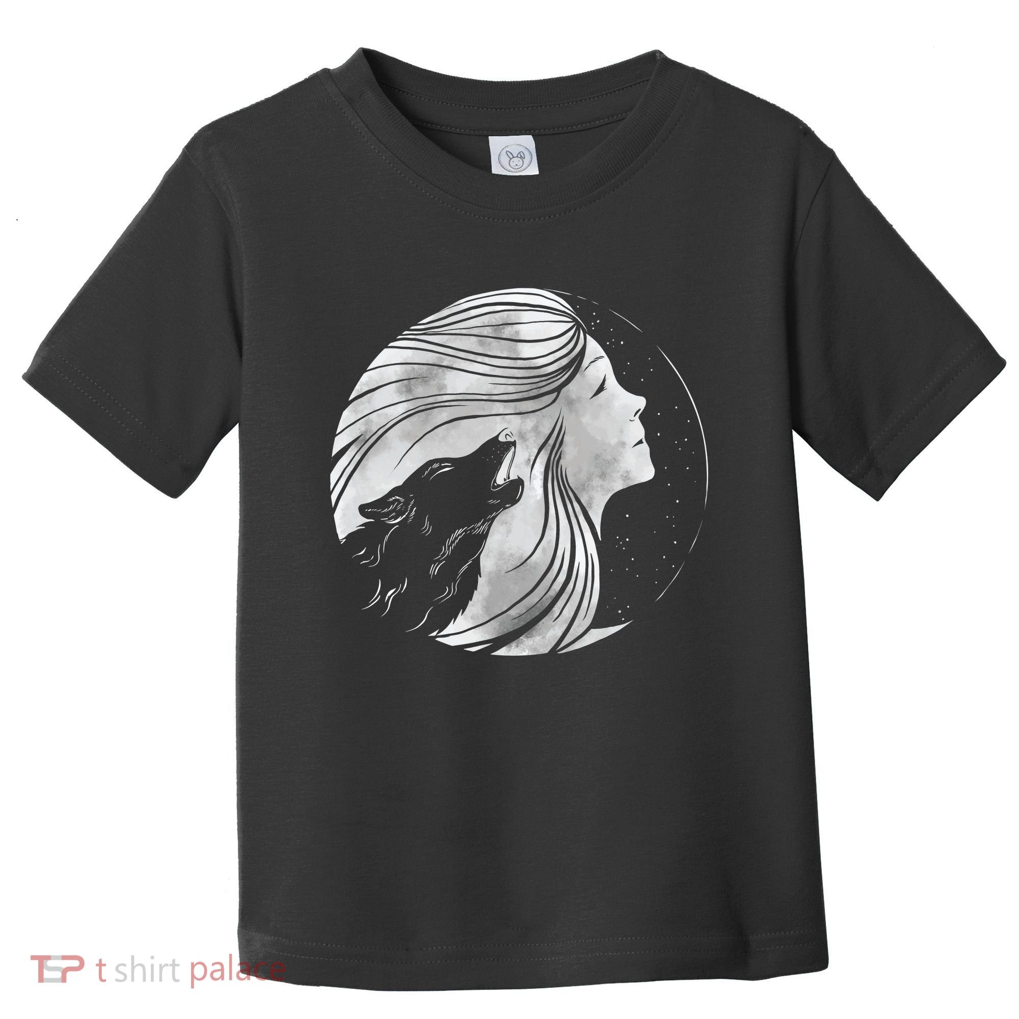 Moon Wolf Illustration Toddler T-Shirt