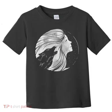 Moon Wolf Illustration Toddler T-Shirt