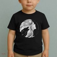 Moon Wolf Illustration Toddler T-Shirt thumb 2