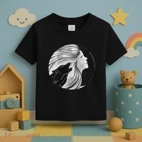 Moon Wolf Illustration Toddler T-Shirt thumb 3