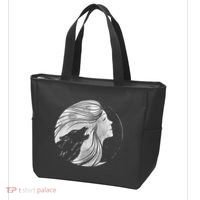 Moon Wolf Illustration Tote Bag thumb 3