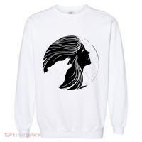 Moon Wolf Illustration Garment-Dyed Sweatshirt thumb 0