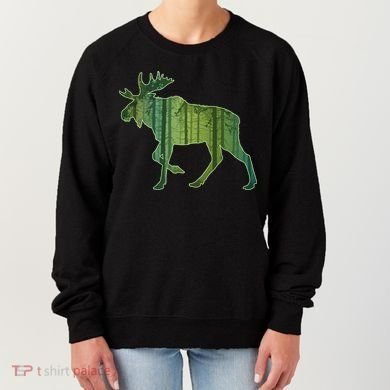 Moose Forest Silhouette Women's Sweatshirt