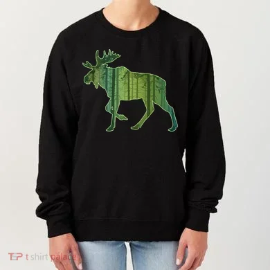 Moose Forest Silhouette Women's Sweatshirt