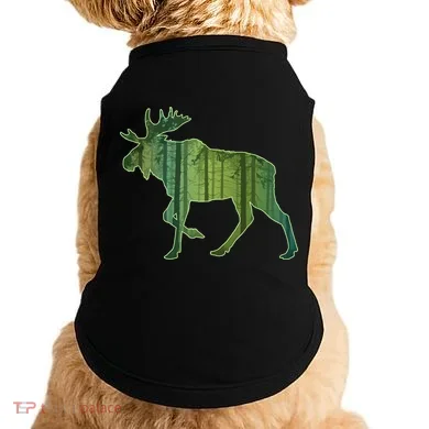Moose Forest Silhouette Doggie Tank
