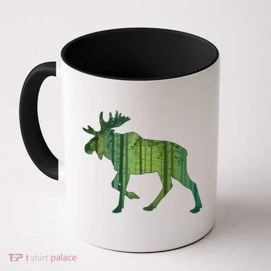 Moose Forest Silhouette Coffee Mug