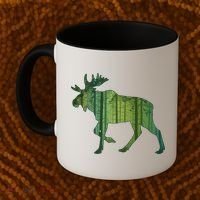 Moose Forest Silhouette Coffee Mug thumb 2