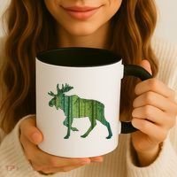 Moose Forest Silhouette Coffee Mug thumb 3