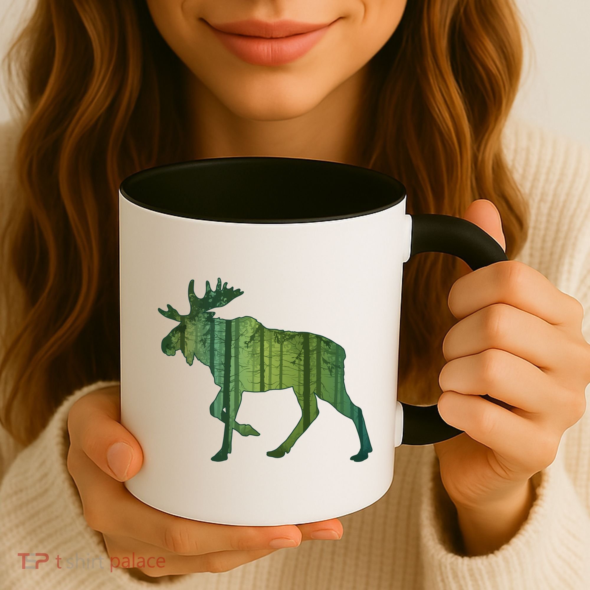 Moose Forest Silhouette Coffee Mug