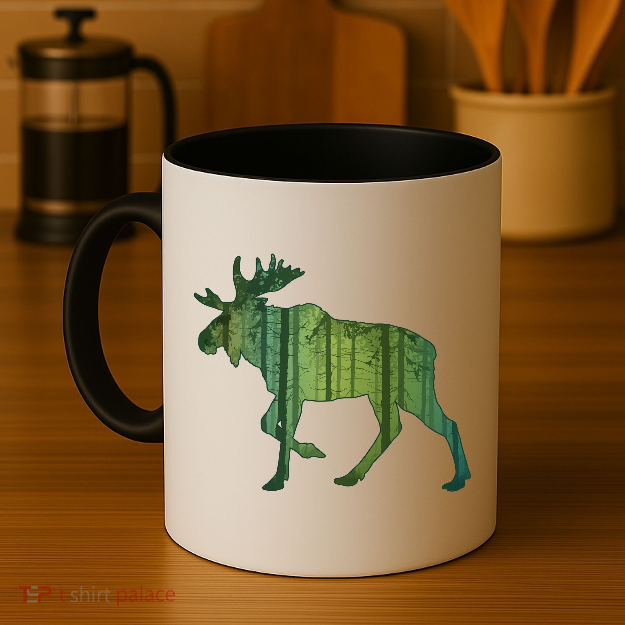 Moose Forest Silhouette Coffee Mug