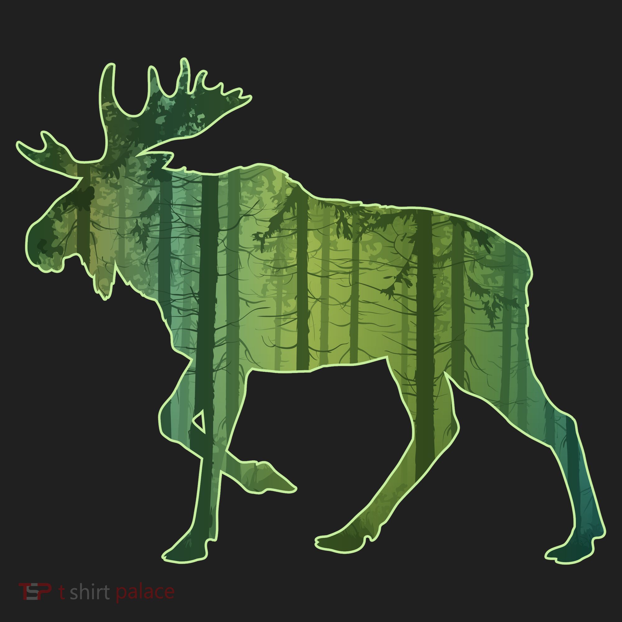 Moose Forest Silhouette Tumbler