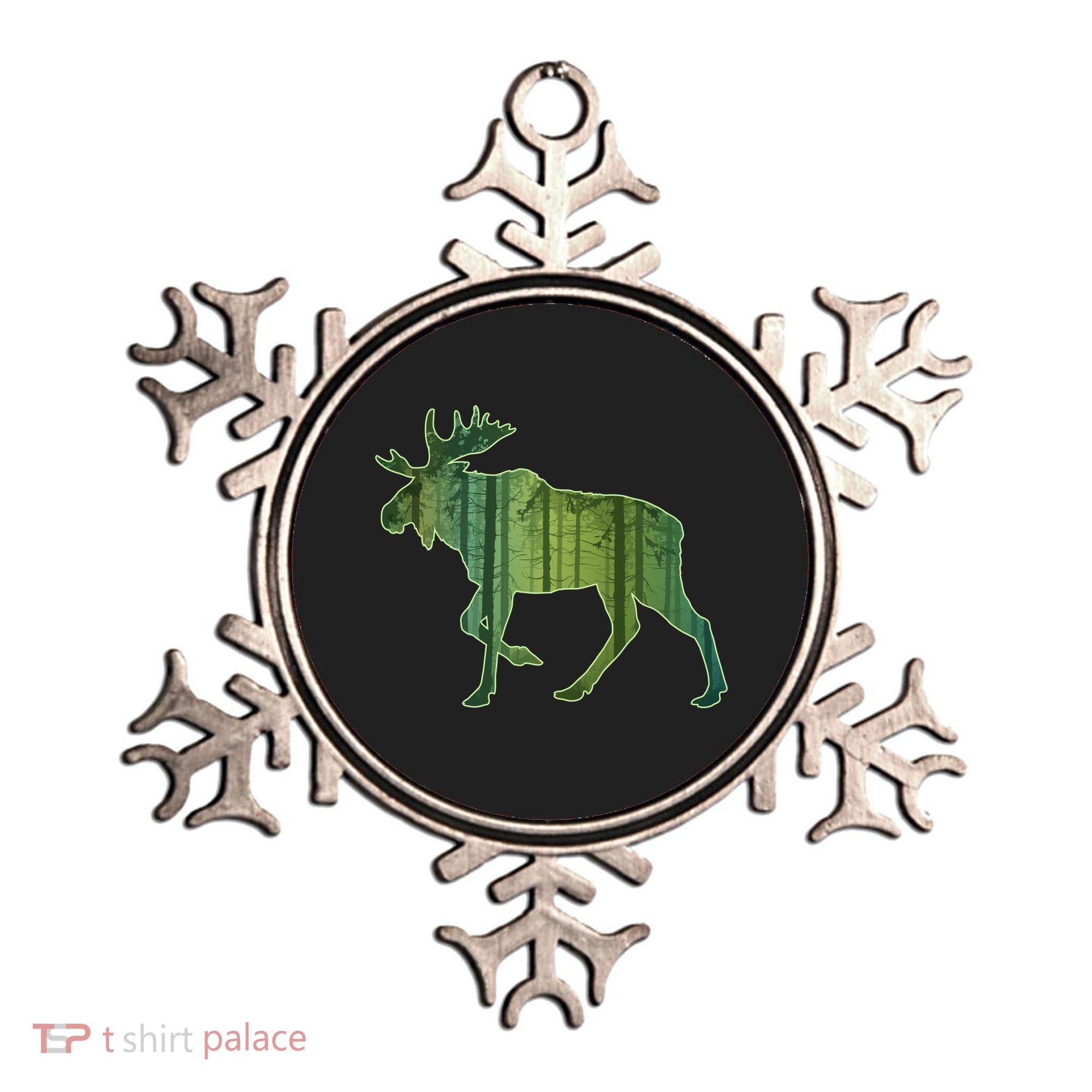Moose Forest Silhouette Ornament