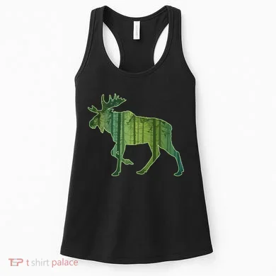 Moose Forest Silhouette Women's Tank Top